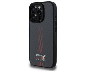Étui Red Bull pour iPhone 16 Pro Max 6.9 étui rigide noir Carbon Fiber Power Bar MagSafe