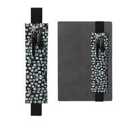 Étui réglable en cuir noir et blanc avec motif tête de panda pour stylo, journal, calendrier, tablette, marque-page et porte-crayon