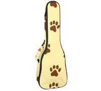 Étui rembourré pour ukulélé de concert avec nœuds papillon et cœurs Motif pattes de chien mignon 58,4 cm Étanche et durable, Multicolore 08, 25.9x9x3.1in/66x23x8cm, Organiseur de sac