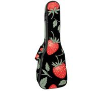 Étui rembourré pour ukulélé de concert de 58,4 cm avec motifs roses pastel et éléments floraux, sac rembourré avec rangement et bretelles, Multicolore 08, 25.9x9x3.1in/66x23x8cm, Organiseur de sac