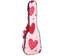 Étui rembourré pour ukulélé de concert de 58,4 cm avec motifs roses pastel et éléments floraux, sac rembourré avec rangement et bretelles, Multicolore 09, 25.9x9x3.1in/66x23x8cm, Organiseur de sac