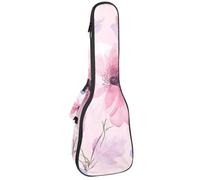 Étui rembourré pour ukulélé de concert de 58,4 cm en forme de cœur avec motif sucette rose esthétique avec rangement et bretelles, Multicolore 02, 25.9x9x3.1in/66x23x8cm, Organiseur de sac