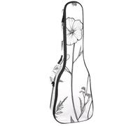 Étui rembourré pour ukulélé de concert de 58,4 cm en forme de cœur avec motif sucette rose esthétique avec rangement et bretelles, Multicolore 07, 25.9x9x3.1in/66x23x8cm, Organiseur de sac
