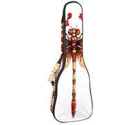 Étui rembourré pour ukulélé de concert de 58,4 cm, motif Bokeh pailleté, avec rangement et bretelles, Multicolore 04, 25.9x9x3.1in/66x23x8cm, Organiseur de sac