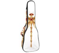 Étui rembourré pour ukulélé de concert de 58,4 cm, motif Bokeh pailleté, avec rangement et bretelles, Multicolore 03., 25.9x9x3.1in/66x23x8cm, Organiseur de sac