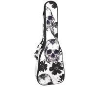 Étui rembourré pour ukulélé de concert de 58,4 cm - Motif poules et coqs - Avec rangement et bretelles, Multicolore 05, 25.9x9x3.1in/66x23x8cm, Organiseur de sac