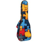 Étui rembourré pour ukulélé de concert de 58,4 cm - Motif puzzle coloré - Imperméable et durable, Multicolore 01., 25.9x9x3.1in/66x23x8cm, Organiseur de sac
