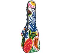 Étui rembourré pour ukulélé de concert de 58,4 cm - Motif tropical d'été - Avec rangement et bretelles, Multicolore 01., 25.9x9x3.1in/66x23x8cm, Organiseur de sac