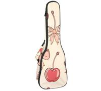 Étui rembourré pour ukulélé de concert de 58,4 cm - Motif tropical d'été - Avec rangement et bretelles, Multicolore 02, 25.9x9x3.1in/66x23x8cm, Organiseur de sac