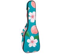 Étui rembourré pour ukulélé de concert de 58,4 cm - Motif tropical d'été - Avec rangement et bretelles, Multicolore 06, 25.9x9x3.1in/66x23x8cm, Organiseur de sac