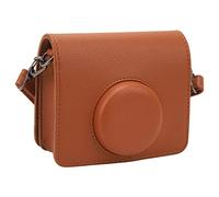 Étui Rétro pour Mini Evo, étui de Protection Compact en Cuir PU Vintage Classique avec Bandoulière Réglable pour Mini Evo (Brun)