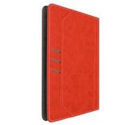 Avizar Étui Rétro pour Tablette 10 pouces Support Réglable et Porte-Carte Rouge