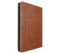 Étui Rétro Pour Tablette 10 Pouces Support Réglable Et Porte-Carte Marron Foncé