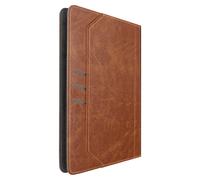 Étui Rétro Pour Tablette 10 Pouces Support Réglable Et Porte-Carte Marron Foncé