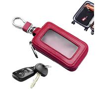 Étui RFID antivol pour télécommande de voiture | Fermeture à glissière, doublure en similicuir, bloqueur de signal Faraday, 9 x 6 x 2 cm