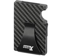 XCase Étui RFID en carbone pour 15 cartes avec pince à billet