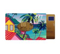 Etui rigide 1 carte couleur motif casema Color Pop - France