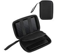 Étui Rigide 2x2,5" pour Disques Durs Externes/SSD - Compatible WD My Passport, Toshiba Canvio, Seagate, Samsung - Housse Antichoc EVA avec Poche Filet (Noir)