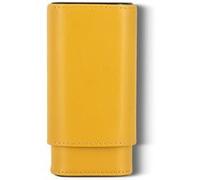 etui jaune rigide pour 3 cigares