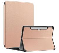 Étui Rigide à Rabat en Cuir synthétique for Microsoft Surface Pro 12 2025, Compatible avec Clavier et Support Frontal(Rose Gold)