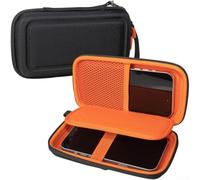 Étui rigide antichoc pour 2 téléphones - EVA Travel Tech Pouch Cable Organizer Accessoires électroniques Sac de rangement étanche Gadget Bag pour double couche (noir)