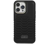 Étui rigide Audi en cuir synthétique pour iPhone 14 Pro Max 6,7 Noir