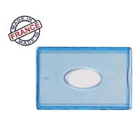 Porte carte rigide bancaire Bleu Fabrication Française Etui CB carte bleu BLEU G