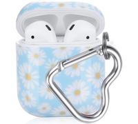 Étui rigide de protection, nouveau design pour Apple AirPods 1/AirPods 2 avec porte-clés en forme de cœur, protection intégrale à 360,