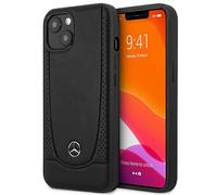 Étui rigide en cuir Mercedes noir urbain pour iPhone 14 Plus