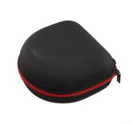Étui rigide en EVA pour casque Beats Studio Pro, sac de rangement résistant aux chocs et à la pression avec mousqueton, pochette de transport résistante aux rayures, marron (noir rouge)