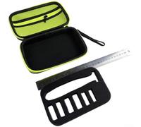 Étui rigide en EVA pour rasoir compatible avec les tondeuses corporelles, design portable résistant aux chocs RB301 avec double fermeture éclair et matériau imperméable