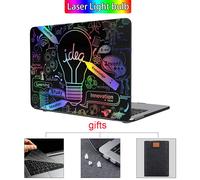 étui rigide en marbre pour Macbook Air Pro - For Pro 13 A1278 CD-ROM - Noir brillant