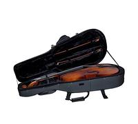 Étui Rigide en Mousse Haute densité pour Violoncelle 4/4 et 3/4 | Finition Bleue/Grise, roulettes, intérieur Velours Noir, Sangles Sac à Dos - Protection légère et Transport Quotidien