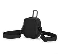 Étui rigide étanche pour JBL Go 5/Go 4/Go 3 - Sac de transport en nylon avec bandoulière et poche filet - Noir