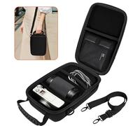 Étui rigide pour appareil photo sans miroir Sony Alpha a6400 a6700 a6600 a6000 a6100 a6300 a6500 - Sac de rangement de voyage compact avec sangle - Résistant à l'eau - Noir (étui uniquement)