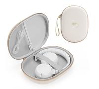 Étui rigide pour casque JBL Tune 520BT/510BT/500BT/720BT/Bose/Soundcore Anker/BERIBES/KVIDIO/TOZO/JLab, pochette ultra-fine pour casque supra-auriculaire, sac de rangement de voyage universel (beige)