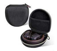 Étui rigide pour casque supra-auriculaire - Housse antichoc en EVA avec fermeture éclair - 15,5 x 15 x 8 cm - Noir et doré