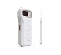Étui Rigide pour DJI Pocket 4 Pro Housse de Transport avec Verrou，Blanc | Revêtement Doux, Espace Micro Lumière Filtre Carte SD, Verrou Sécurisé, Sangle Main, Points d'Ancrage