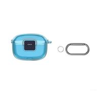 Étui Rigide pour jbl Tune Beam 2 Housse Silicone Anti-Choc Fermeture Sûre et Attache (Blue)