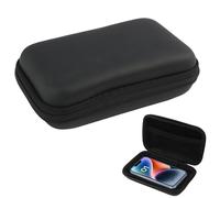 Etui Rigide pour Ranger et Protéger MP3,Etui Rigide pour Lecteur MP3 / Ecouteurs/Clé avec Double Filet et Double Zip pour G1 MP3 Player - Noir,Rigide avec Pochette de Rangement et Son Mousqueton