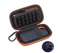 Étui Rigide pour SanDisk Extreme Pro/Portable SSD 1To 2To 4To, Housse de Protection en Tissu Oxford et EVA Antichoc, Coque de Transport Noire avec Mousqueton pour Disque Dur Externe et Câbles