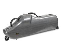 Etui Rigide pour Saxophone Baryton Housse Coffre Rembourrage Valise Roulettes