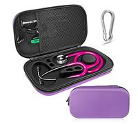 Étui rigide pour stéthoscope, grand étui de rangement compatible avec 3M Littmann/ADC/MDF pour infirmières, médecins pédiatriques ou étudiants en médecine (violet)