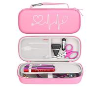 Étui rigide pour stéthoscope pour stéthoscopes 3M Classic III,Lightweight II S.E,Cardiology IV,Acoustica Deluxe-Pièce supplémentaire pour les ciseaux médicaux Penlight et EMT,Rose