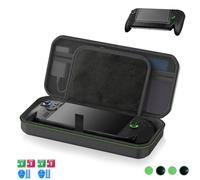 Étui rigide premium pour ASUS ROG Xbox Ally X / ROG Xbox Ally - Housse de transport avec double fermeture éclair, 2 capuchons de joystick et lingettes nettoyantes, 2 paires de protections d'écran (PU)