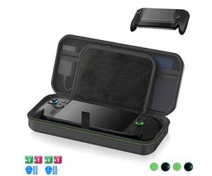 Étui rigide premium pour ASUS ROG Xbox Ally X / ROG Xbox Ally - Housse de transport avec double fermeture éclair, 2 capuchons de joystick et lingettes nettoyantes, 2 paires de protections d'écran (PU)