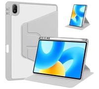 Étui Rigide Rotatif à 360° avec Support, Compatible avec la Tablette Huawei Matepad 11.5S 2025 SLG-W10/W50 de 11,5 Pouces et Porte-Stylet. Coque en Acrylique Transparent.(Gray)