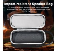 Étui rigide SUSUchens en EVA avec fermeture éclair, résistant aux chocs et aux impacts, compatible avec l'enceinte JBL Flip Essential noire.