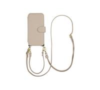 Selencia Étui Riva avec MagSafe et cordon de téléphone pour Apple iPhone 15 - Beige