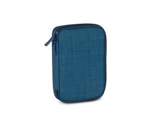 Etui Rivacase pour batteries, chargeurs et câbles bleu